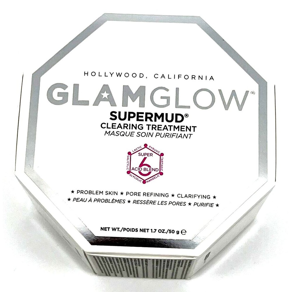 GLAMGLOW Supermud Clearing Treatment Mud Mask 1.7 Oz 50g New Limited Edition $60